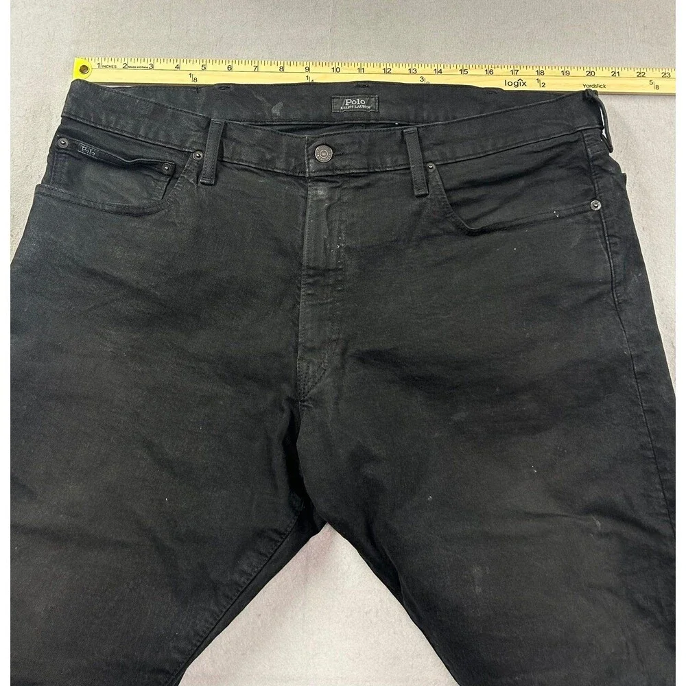 Polo Ralph Lauren Men’s Varick Slim Straight Black Denim Jeans